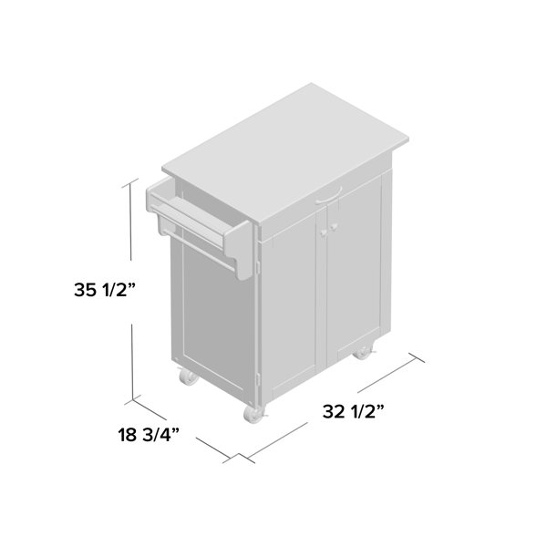 Red Barrel Studio® Savorey 32.5'' Wide Rolling Kitchen Cart with Stainless Steel Top & Reviews